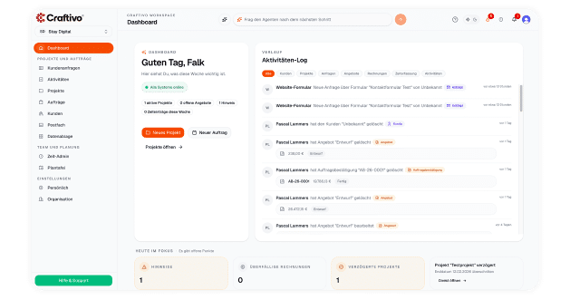 Craftivo Desktop Dashboard